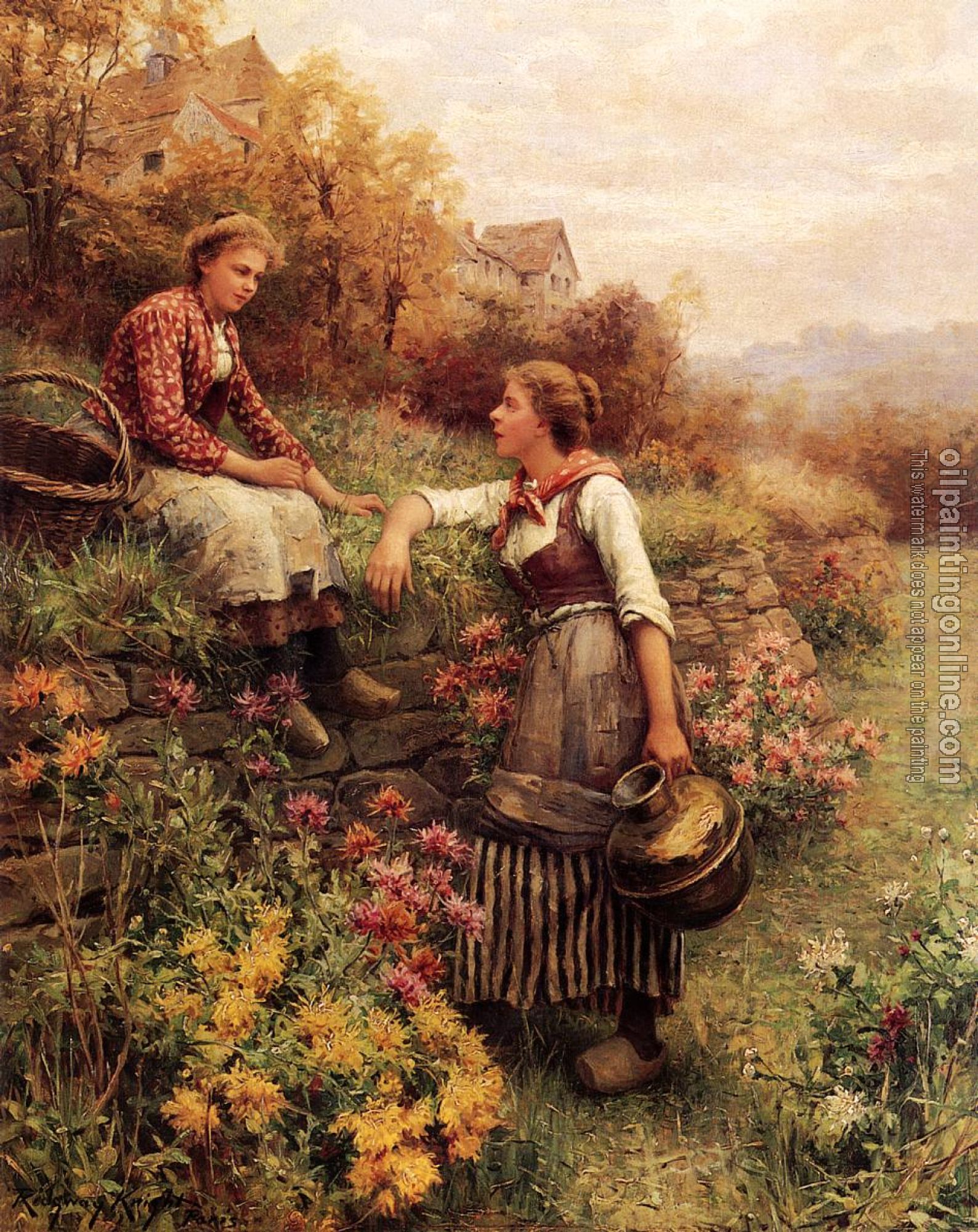 Daniel Ridgway Knight - Marie and Diane